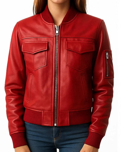 Giubbotto bomber donna - giubbotto, rosso