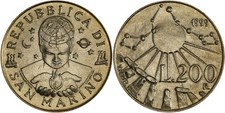 San Marino: 200 Lire Alluminio-Bronzo 1999 - UNC