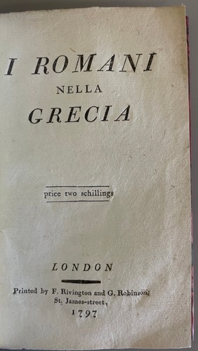 Antico libro romani - i, nella