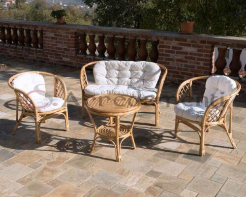 Salotto rattan naturale - rattan, da