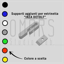 8x Supporti Ikea Detolf per Vetrinetta Aggiuntiva Staffe per Ripiano Aggiuntivo