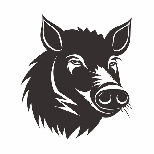 Adesivo prespaziato cinghiale - adesivo,