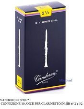 VANDOREN CR1025 10 ANCE PER CLARINETTO Sib n°2 1/2 DUE e MEZZO ANCIA CLASSIC
