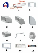 TUBO e RACCORDI X CAPPA CUCINA TIPO FABER RETTANGOLARE A SCOMPARSA 55 X 220 MM