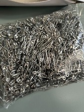 31 box Safety pins spille di sicurezza silver argento 1728 q.ty 0.75" 2cm 19mm 0