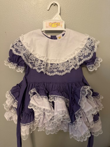 Vestito con volant viola - , e