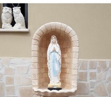 CUPOLA GROTTA CAPPELLA CON STATUA DELLA MADONNA DI LOURDES DA  GIARDINO  ESTERNO
