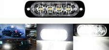 Lampeggiante Bianco 4 LED 8W Flash Strobo 12-24V Soccorso Ambulanza Automedica