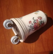 Antico contrappeso saliscendi in ceramica a due carrucole per lampadario vintage