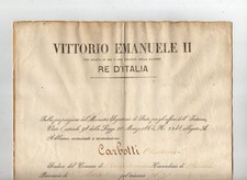 REGNO D'ITALIA 1877-SAN VITO DEI NORMANNI (LECCE)-NOMINA A SINDACO