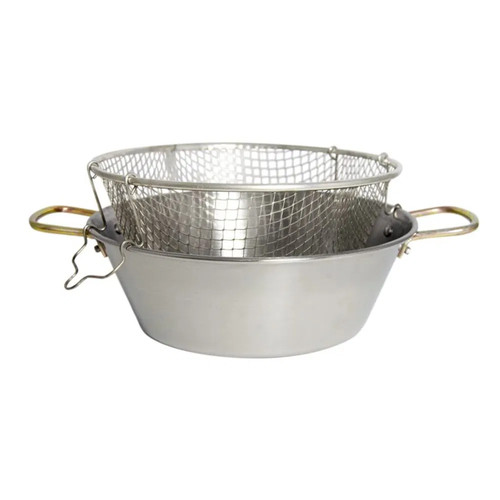 Friggitrice inox con - inox, cestello