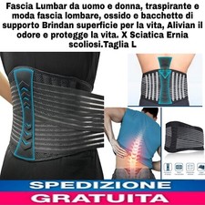 Fascia Lombare traspirante Busto Elastico X Alleviare Dolori Ernia Sciatica 