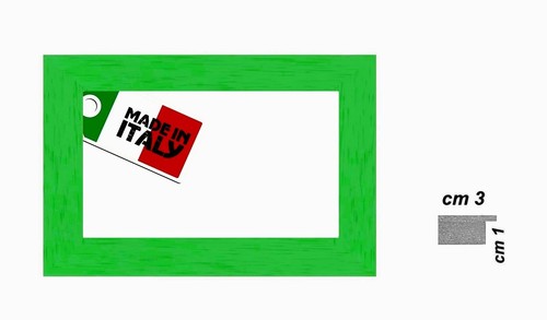 Cornice legno verde opaca - legno,