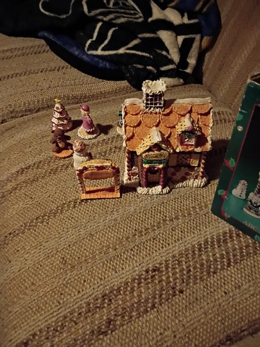 Christmas lighted gingerbread - christmas,