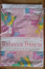 Sacchetto primo cambio bebé con ricamo punto croce