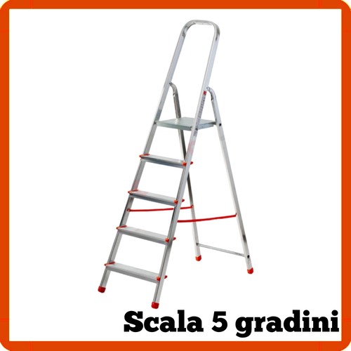 Scala alluminio gradini - scala, 5