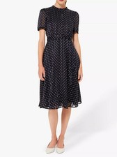 Abito camicia a pois jacquard