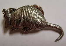 Armadillo animal fine - armadillo, pewter