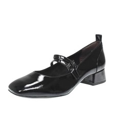 Tamaris Mary Jane - Mocassini Con Tacco E Cinturini Nero - Taglia 38 [23.8cm]