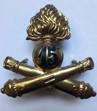 Fregio Kepi 15° Reggimento Artiglieria. Integro. Regio Esercito