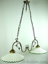 Lampadario liberty ottone