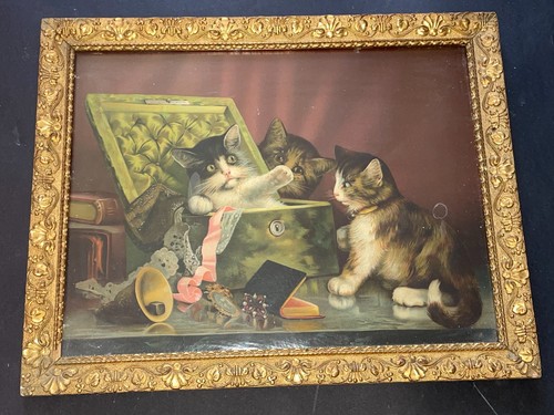 Quadro gatti antica - quadro, gatti-antica