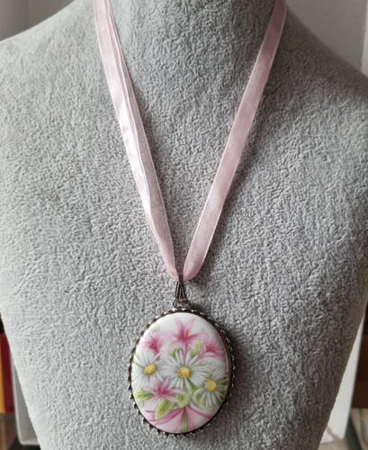 Collana pendente porcellana - pendente,