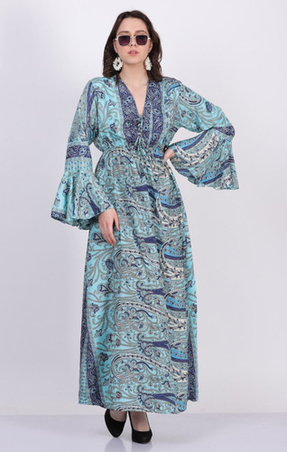 Abito donna lungo smocked maxi