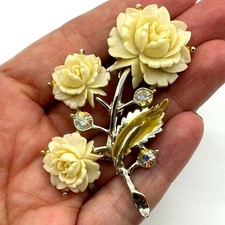 Spilla bouquet rosa vintage