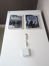 Dongle wireless Nintendo Wii Rock Band + giochi The Beatles & Rock Band testati