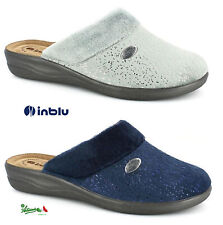 OFFERTA INBLU ciabatte pantofole donna BASSE solettaPELLE SOFT invernali CF 40