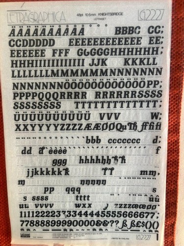 Sette letraset lettere - (7),