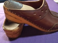 Bastad scarpe in legno pelle