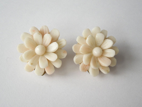 Orecchini clip corallo - orecchini,