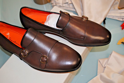 Santoni doppia fibbia pelle - doppia,