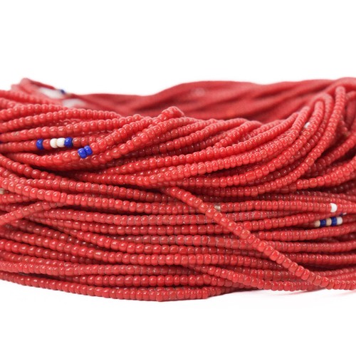 Collana perle semi rossi - di,