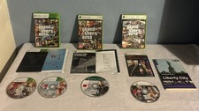 Pacchetto Xbox 360 GTA 4 5 e Liberty City IV V Trilogy completo manuale ottime condizioni PAL CIB