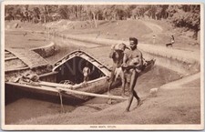 Antique Postcard Padda Boats Ceylon Raphael Tuck Sri Lanka