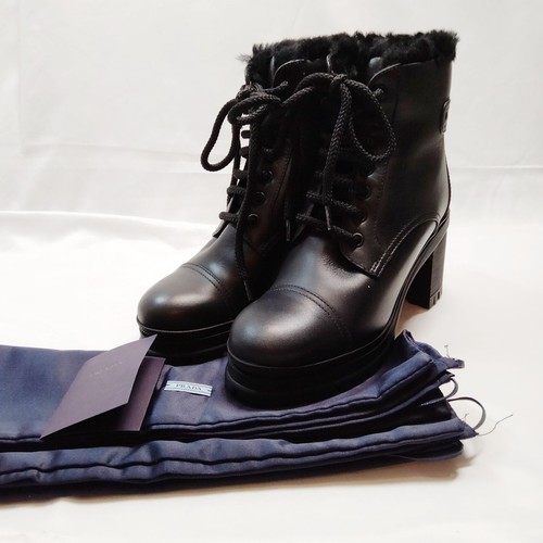 Prada stivali donna nero pvc - nero,