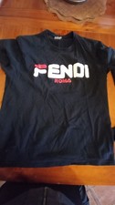 T Shirt Fendi Roma Taglia S Uomo Nera