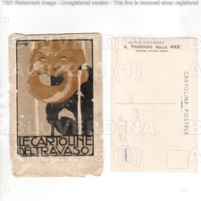 A2215 PUBBLICITA 1930 SERIE 12 CARTOLINE IL TRAVASO DELLE IDEE GIORNALE UMORISMO