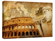 Canvashop Quadri moderni cm 70x50 Roma antica Colosseo 02 stampa su tela Italia