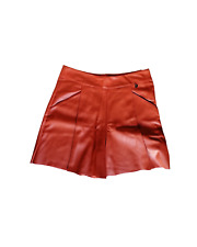 Pantaloni corti Dixie bermuda in similpelle color tabacco chiaro taglia M