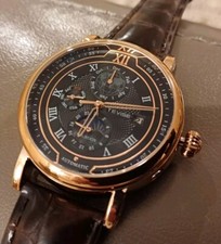 Orologio Uomo Automatico Pelle Gold Black Brown **Bellissimo** con SCATOLA!!!