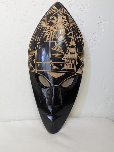 Maschera tribale vintage fiji - tribale,