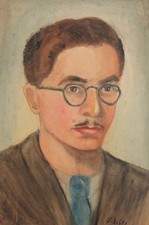 1951 Acquerello dipinto uomo