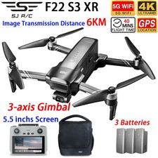 SJRC F22 S3 XR Drone GPS 5G WIFI FPV 6KM 3 assi gimbal 4K HD fotocamera quadricottero