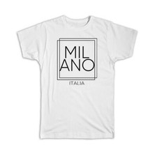 T-shirt regalo: MILANO Italia piazza moderna carattere minimalista