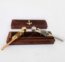 Antica pipa da barca in ottone