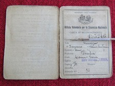 TESSERA MILITARE MVSN CCNN VENTENNIO PNF REGNO D'ITALIA 177^ LEGIONE MVSN